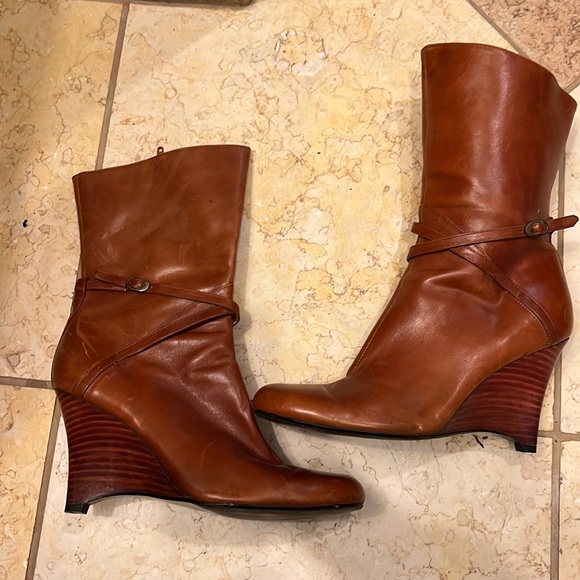 Steve Madden wedge boot Rust Brown size 8.5 - Picture 2 of 4